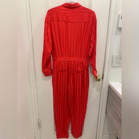 NWT Equipment Red Striped Jumpsuit Size 4 - Picture 7 of 8